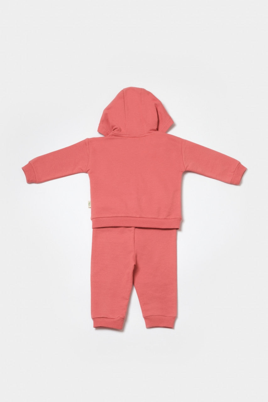 Set hanorac cu gluga si pantaloni, Two thread, 100%bumbac organic - , BabyCosy